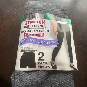 Nicole Miller Leggings XL size 16 Gray stripes